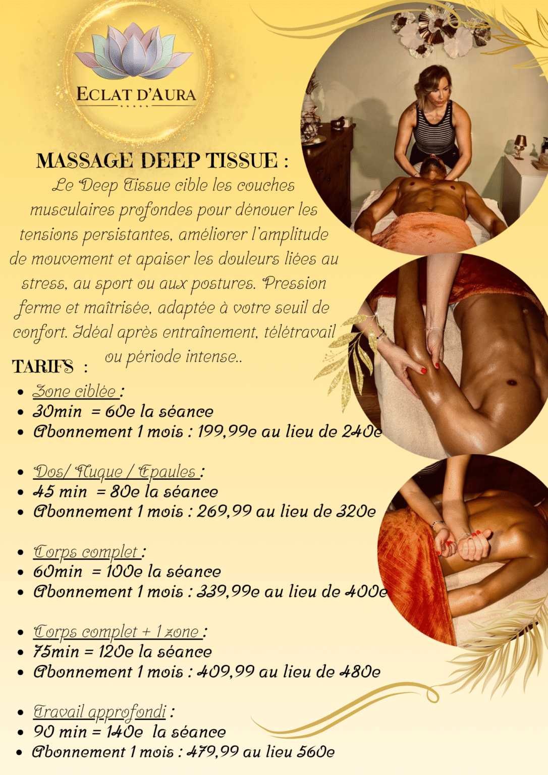 massage deep tiissue new flyer